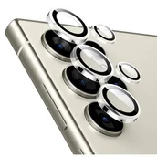 Pozostałe akcesoria do telefonów - Crong Lens Ring - Szkło hartowane na obiektyw aparatu Samsung Galaxy S24 Ultra (przezroczysty) - miniaturka - grafika 1