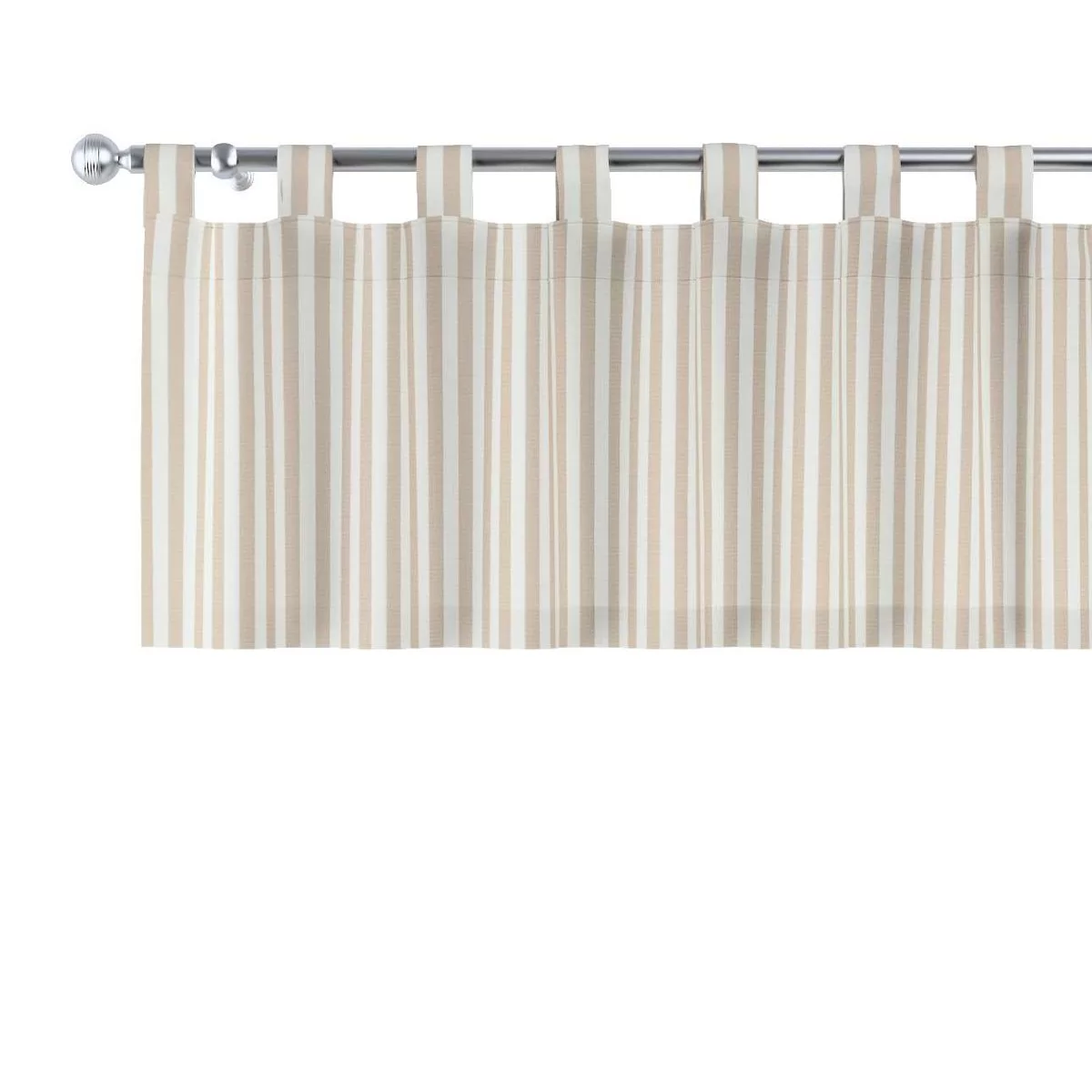 Dekoria Lambrekin na szelkach beżowo białe pasy 1,5cm) 260 × 40 cm Quadro 1357-136-07