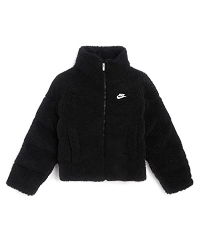 NIKE Damska kurtka City Sherpa, czarna/biała, L