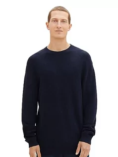 Swetry męskie - TOM TAILOR sweter męski, 13160 – Knitted Navy Melange, XL - grafika 1