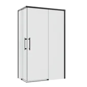 Kabiny prysznicowe - Kabina prysznicowa prostokątna Remix 120 x 70 x 195 cm czarna Sensea - miniaturka - grafika 1