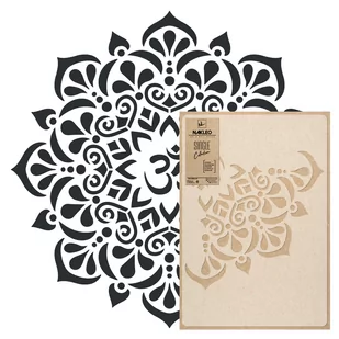 Nakleo szablon malarski wielokrotny // OM MANDALA - XLARGE (średnica 118cm) - Szablony malarskie - miniaturka - grafika 1