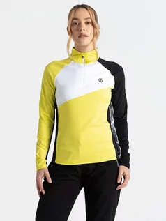 Koszulki sportowe damskie - Dare 2b Koszulka funkcyjna "Ice" w kolorze biało-żółto-czarnym - grafika 1