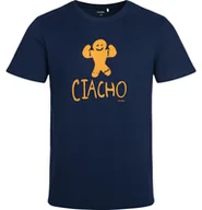 Koszulki męskie - Męski t-shirt z krótkim rękawem, z napisem "CIACHO", granatowy - miniaturka - grafika 1