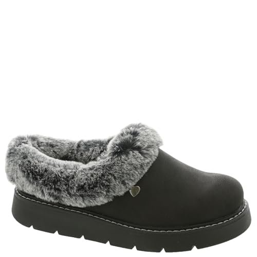 Skechers Damskie kapcie Keepsakes Lite-Cozy Blend, Czarne wykończenie, 36.5 EU
