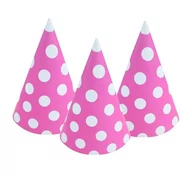 Stroje karnawałowe - GoDan czapeczki papierowe Groszki, 6 szt. - miniaturka - grafika 1