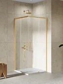Kabiny prysznicowe - Kabina prysznicowa prostokątna 120x90 złota szczotkowana D-0788A/D-0779A Prime New Trendy Gold Brushed - miniaturka - grafika 1