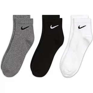 Nike Unisex_Adult Season 2021/22 Skarpety sportowe, białe (czarne)/węgiel wrzosowy (czarne)/czarne (białe), L - Skarpetki damskie - miniaturka - grafika 1