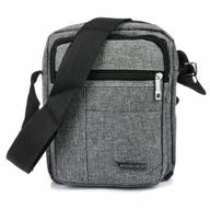 Torby męskie - Torba Saszetka Męska Na Ramię Sportowa Torebka Raportówka Pojemna Szara - miniaturka - grafika 1
