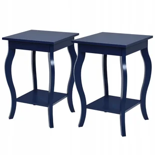 Stolik kawowy Costway kwadratowy 40 x 40 x 60cm odcienie niebieskiego - Ławy i stoliki kawowe - miniaturka - grafika 1