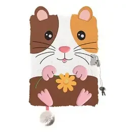 Pamiętnik A5 Włochacz z kłódką 3D My Little Friend Guine Pig 96 k. - ST-Majewski - Notesy i bloczki - miniaturka - grafika 1