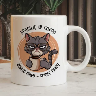 Kubek do kawy - Pracuję w korpo - Kubki - miniaturka - grafika 1