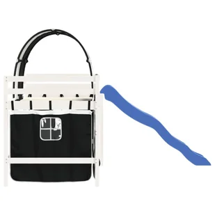 Dziecięce łóżko na antresoli, z tunelem, biało-czarne, 90x200cm Lumarko! - Łóżka dla dzieci i młodzieży - miniaturka - grafika 7