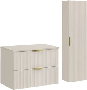 Zestaw meblowy 80cm z blatem i Szafką wysoką - Meble łazienkowe - miniaturka - grafika 1