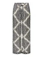 Spodnie damskie - ONLY Spodnie w kolorze beżowo-czarnym - miniaturka - grafika 1