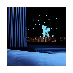 Naklejka świecąca Fanastick Unicorn With Stars - Wyposażenie pokoiku dziecięcego - miniaturka - grafika 1