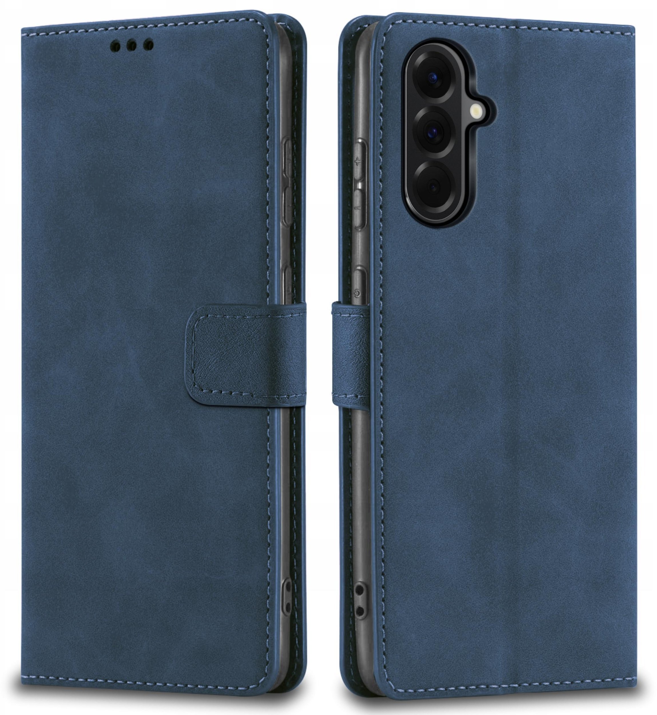 krainaGSM ETUI SKÓRZANE Z KLAPKĄ do Samsung A57ZAMYKANE CASE + SZKŁO 9H