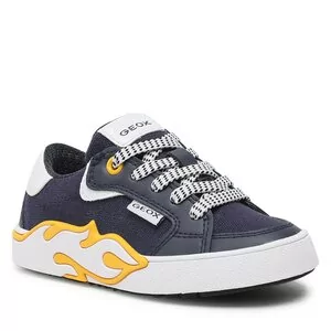 Sneakersy damskie - Sneakersy Geox - J Alphabeet Boy J35HLA01054C0657 M Navy/Yellow - grafika 1