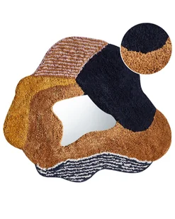 Lustro ścienne ABASZA 60 cm 62 cm Bawełna Kolorowy - Lustra - miniaturka - grafika 1