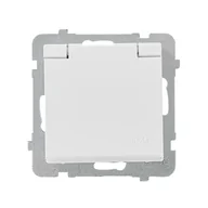 Gniazdka elektryczne - LEDart wtyczkowe hermetyczne pojedyncze, z uziemieniem, bez ramki - Ospel Sonata GPH-1RZ/m/00/w, kolor biały, 16A/250V - miniaturka - grafika 1