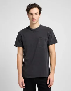 KOSZULKA T-SHIRT MĘSKI LEE 112334746 RELAXED POCKET TEE WASHED BLACK S - Koszulki męskie - miniaturka - grafika 1