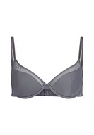 Biustonosze - Skiny Damskie miseczki Mirco Mesh formowany biustonosz, Turbulence Grey, standard - miniaturka - grafika 1