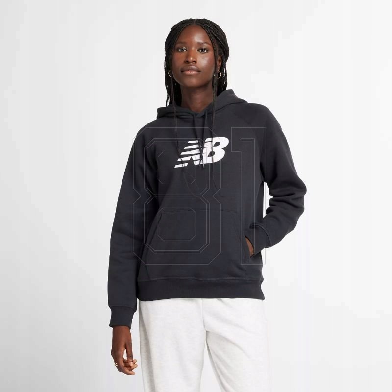 Bluza New Balance Sport Fleece Logo Hoodie W WT43524BK L