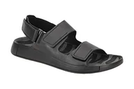 Moda i Uroda OUTLET - Ecco Męskie sandały 2ND Cozmo M Flat, czarne, 42 EU, czarny, 42 EU - miniaturka - grafika 1