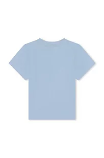 BOSS t-shirt bawełniany dziecięcy kolor niebieski z nadrukiem - Boss - Koszulki dla chłopców - miniaturka - grafika 1