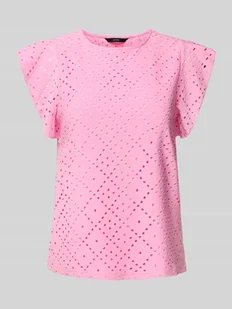 T-shirt o kroju regular fit z haftem angielskim model ‘TASSA’ - Koszulki i topy damskie - miniaturka - grafika 1