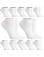 Skarpetki damskie - Skarpetki Damskie Stopki Bawełniane Białe Klasyczne 12-PAK MORAJ 35-38 - miniaturka - grafika 1