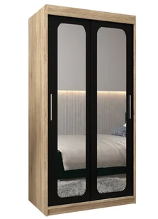 Szafa przesuwna Garderoba PROMO T3 100 gł. 62 sonoma/czarny - Szafy Szafa przesuwna Garderoba PROMO T3 100 gł. 62 sonoma/czarny - Szafy - miniaturka - grafika 1