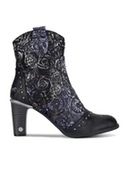 Botki damskie - Mustang Botki 1335-505 Czarny - miniaturka - grafika 1