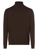 Swetry męskie - Selected - Sweter męski  SLHBerg, brązowy - miniaturka - grafika 1