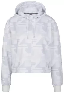 Fila Damska bluza z kapturem Ruma AOP, Jasna biała róża, XXL - Bluzy damskie - miniaturka - grafika 1