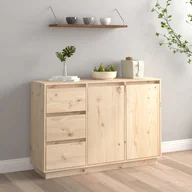 Szafki do salonu - Lumarko Szafka, 111x34x75 cm, lite drewno sosnowe - miniaturka - grafika 1