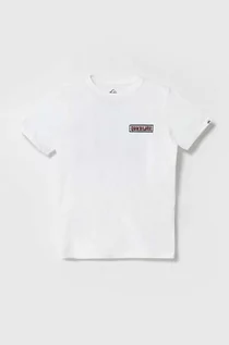 Koszulki dla chłopców - Quiksilver t-shirt bawełniany dziecięcy MAROONEDYTH kolor biały z nadrukiem - grafika 1