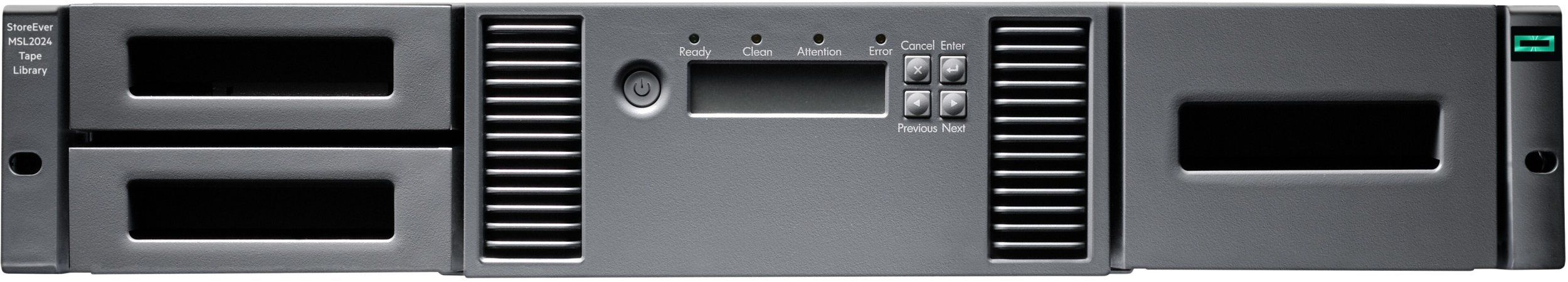 Streamer HP HPE Storage MSL2024 Tape Library 1x MSL LTO-9 SAS Drive 15x LTO-9 45TB Data Cartridges P84149-B25