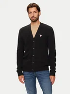Swetry męskie - Guess Kardigan M4BR36 Z3HN2 Czarny Regular Fit - miniaturka - grafika 1