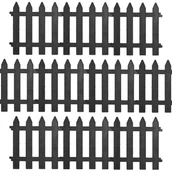 Ogrodzenia - Vilde Praktyczny i ozdobny płotek ogrodowy DUŻY 3M (GRAFITOWY) 351005-G - miniaturka - grafika 1