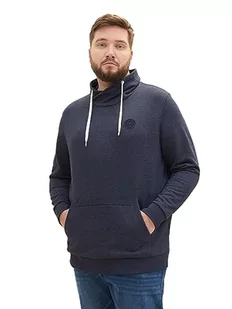 TOM TAILOR bluza męska plus size, 19024 - Sky Captain Blue White Melange, 4XL duże rozmiary - Bluzy męskie - miniaturka - grafika 1