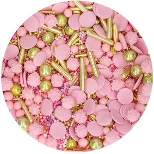 Różowa posypka cukrowa Glamour 65 g FunCakes - Dodatki do ciast w proszku - miniaturka - grafika 1
