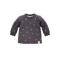 Bluzki dla niemowląt - Pinokio Baby Blouse Long Sleeve Dreamer, 95% bawełna 5% elastan, grafitowy z księżycami, chłopcy rozm. 62-104 (74), szary (Graphite), 74 - miniaturka - grafika 1