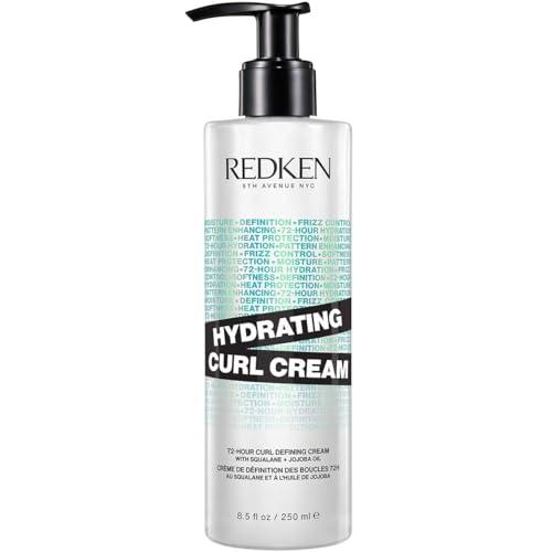 Redken Krem pielęgnujący do 72 godzin zdefiniowanych i nawilżonych loków, ochrona przed wysoką temperaturą do 230°, z olejkiem skwalanowym i jojoba, bez silikonu, krem nawilżający, 1 x 250 ml