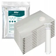 Pokrowce na ubrania - Zestaw worków próżniowych: 10x 60x80 + Pompka - miniaturka - grafika 1