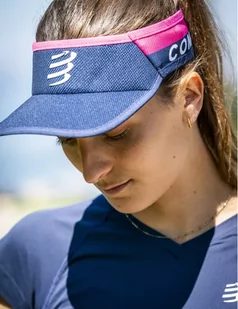 COMPRESSPORT Daszek biegowy ULTRALIGHT VISOR V2 mood indigo/magenta - Czapki i chusty sportowe damskie - miniaturka - grafika 7