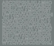 Pasmanteria - Litery samoprzylepne z połyskiem, szare, 1,5 cm - miniaturka - grafika 1