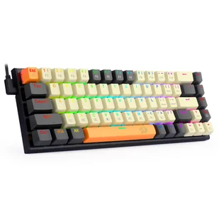 Mechaniczna Klawiatura Gamingowa K633CGO-RGB Ryze 68 Klawiszy Kompaktowa Podświetlenie RGB Czerwone Przełączniki - Klawiatury - miniaturka - grafika 3