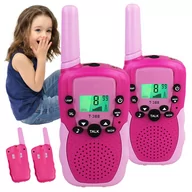 Zabawki interaktywne dla dzieci - Zestaw Walkie Talkie dla Dzieci - różowy, wysokość 14 cm, Z863R - miniaturka - grafika 1