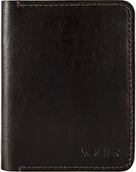 Portfele - Solier Cienki skórzany męski portfel SOLIER SLIM BRĄZ RACHEL - miniaturka - grafika 1